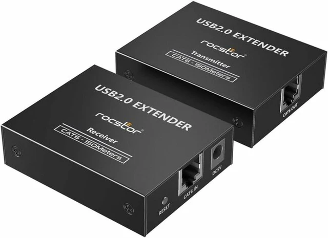 Main image of 4 Port USB 2.0 Over CAT5/CAT6/CAT6A Extender - UP to 492FT (150M) - Bus Powered