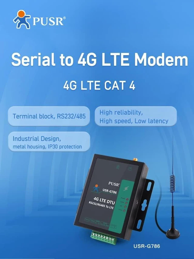Alt view image 3 of 6 - Global Frequency Industrial M2m Serial Rs485 4g LTE Modem GSM Serial Modem USR-G786-G