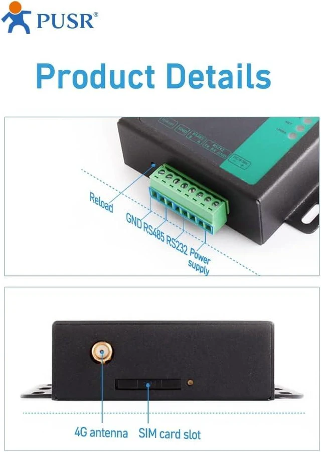 Alt view image 2 of 6 - Global Frequency Industrial M2m Serial Rs485 4g LTE Modem GSM Serial Modem USR-G786-G