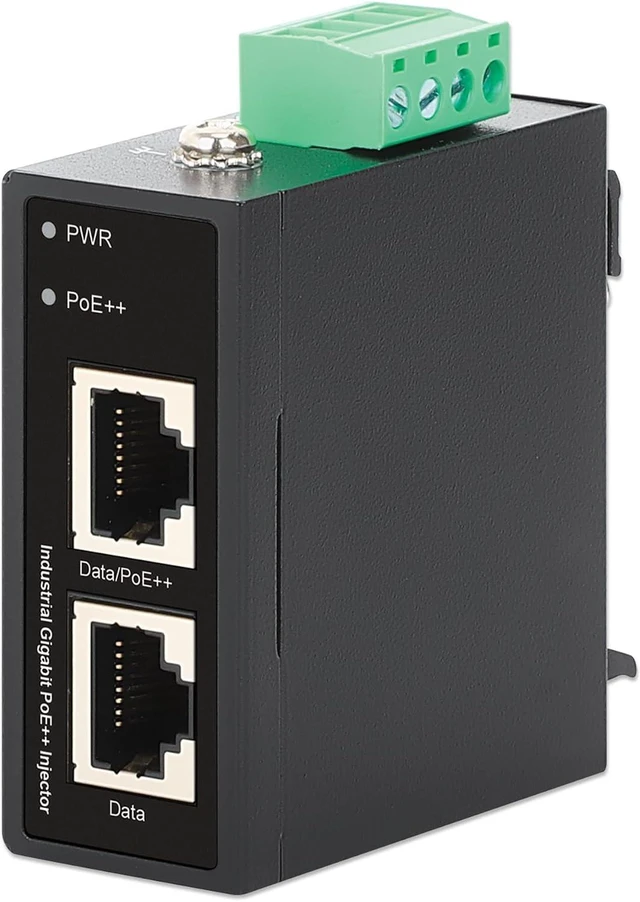 Main image of Intellinet Mini Industrial Gigabit PoE++ Injector, 95W, IP50, DIN-Rail