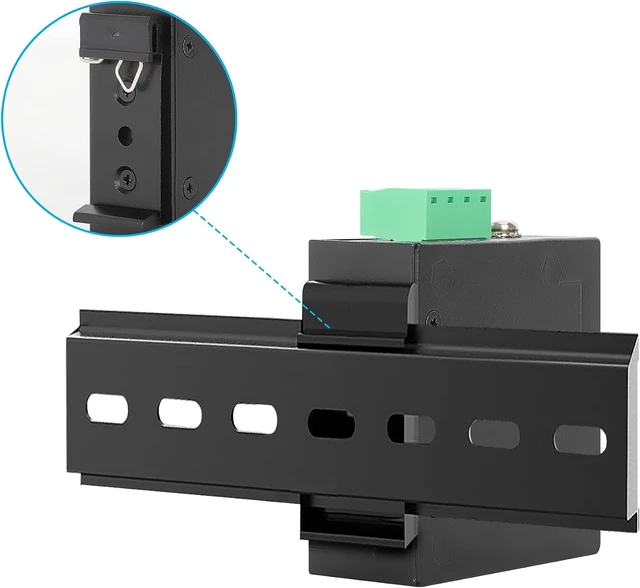 Alt view image 3 of 7 - Intellinet Mini Industrial Gigabit PoE++ Injector, 95W, IP50, DIN-Rail