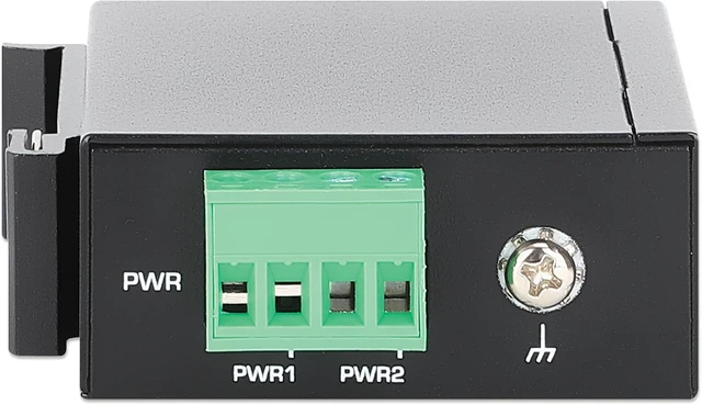 Alt view image 5 of 7 - Intellinet Mini Industrial Gigabit PoE++ Injector, 95W, IP50, DIN-Rail