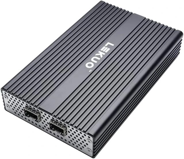 Alt view image 4 of 7 - IO CREST USB4 Type-C to Dual 10GbE SFP+ Network Adapter, Dual 10G Fiber Ethernet Adapter, Compatible with Thunderbolt 3/4/5, RTL8127ATF, 16KB Jumbo Frames, Windows & Linux