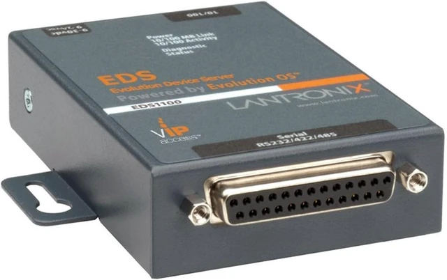 Main image of Lantronix EDS Serial-to-Ethernet Device Server - Multiple RS-232/422/485 Ports, Full TCP/IP Stack and SSL/TLS, SSH and AES Secure tunneling - ED1100002-LNX-01
