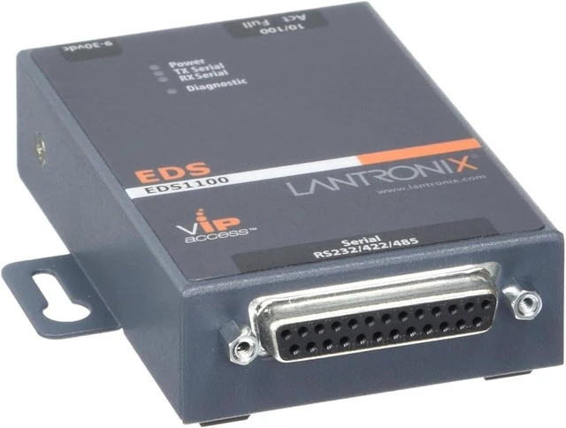 Alt view image 3 of 6 - Lantronix EDS Serial-to-Ethernet Device Server - Multiple RS-232/422/485 Ports, Full TCP/IP Stack and SSL/TLS, SSH and AES Secure tunneling - ED1100002-LNX-01