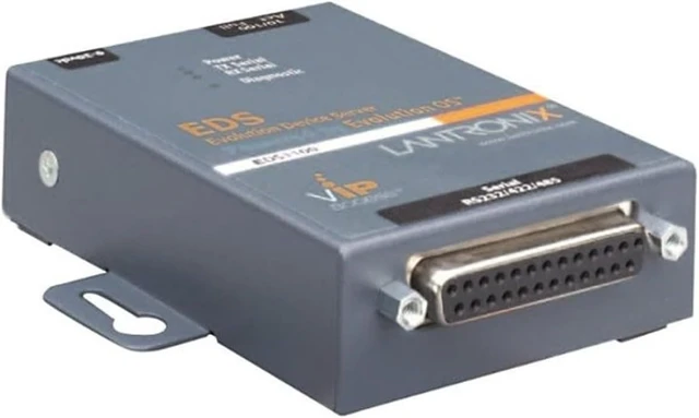 Alt view image 2 of 6 - Lantronix EDS Serial-to-Ethernet Device Server - Multiple RS-232/422/485 Ports, Full TCP/IP Stack and SSL/TLS, SSH and AES Secure tunneling - ED1100002-LNX-01
