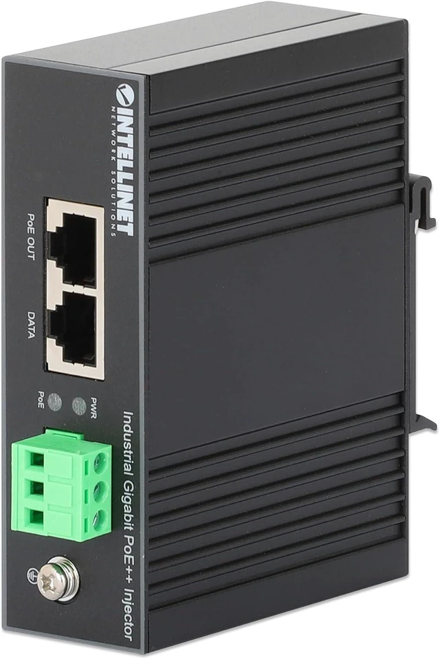 Main image of Intellinet Industrial Gigabit PoE++ Injector, 90W, 802.3bt, DIN-Rail Mount