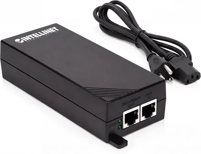 Main image of Intellinet 2.5G PoE++ Injector: Ultra-Fast Data & 60W Power for Cameras & Devices via Ethernet, Ideal for High-Bandwidth Networks & Wi-Fi 6/7 Access Points - Wall Mount Option - 562256