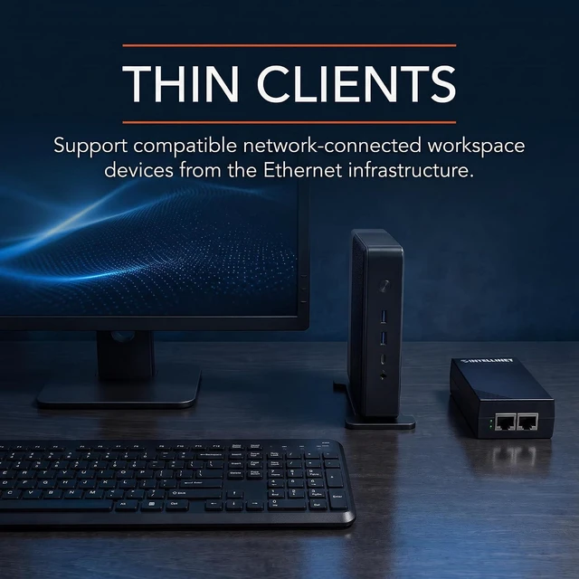 Alt view image 7 of 7 - Intellinet 2.5G PoE++ Injector: Ultra-Fast Data & 60W Power for Cameras & Devices via Ethernet, Ideal for High-Bandwidth Networks & Wi-Fi 6/7 Access Points - Wall Mount Option - 562256