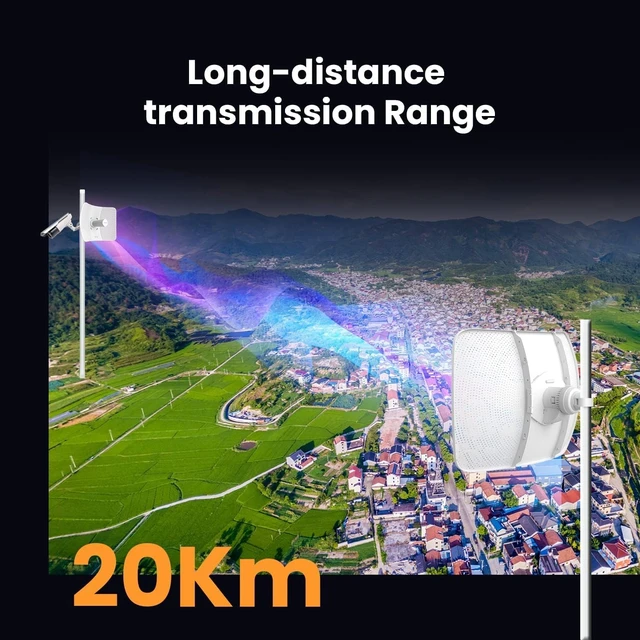 Alt view image 6 of 7 - Tenda O8 23DPi 11ac 5GHz Outdoor Acces Point Range Increase