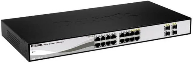 Main image of Web Smart 16-Port Gigabit Switch with 4 Combo SFP Slots, D-Link Green