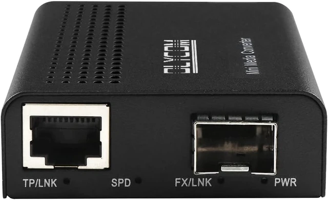 Alt view image 2 of 4 - 10G Media Converter 1x SFP+ Fiber Port to 1x 100M/1G/2.5G/5G/10GBase-T RJ45 Copper Port Mini Unmanaged Fiber Optic Converter