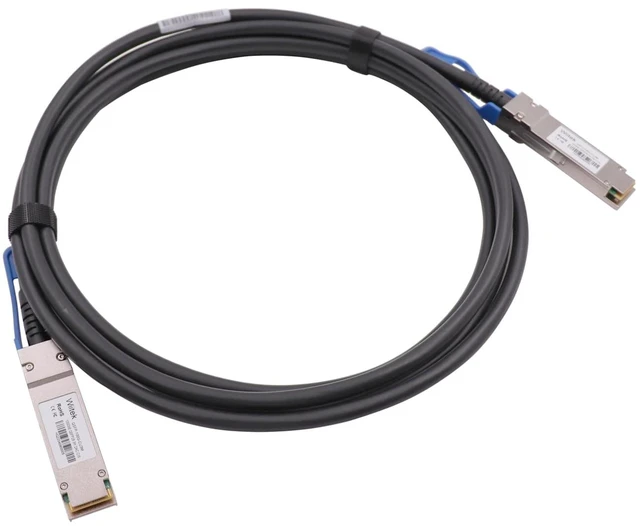 Main image of 100GbE QSFP28 DAC Twinax Cable, 3 Meter 100GBASE-CR Passive Copper Cable, Compatible for Mellanox MCP1600-C003, Blue Pull Tab