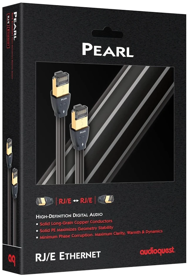 Alt view image 2 of 2 - AudioQuest 0.75 m RJ/E Pearl Cat 7 Black Networking Cable Networking Cables (0.75 m, Cat 7, RJ45, RJ45, Black)