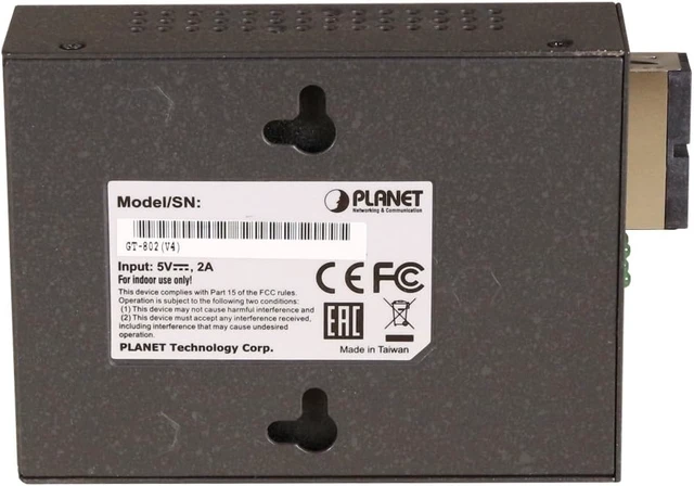 Alt view image 6 of 7 - Planet GT-802 10/100/1000BASE-T to 1000BASE-SX Media Converter (SC, MM) -220/550m