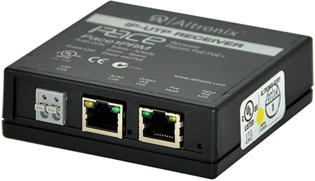 Main image of ALTRONIX PACE1PRM 100MBPS PER Port, Long Range ETHERNET Single Port Receiver, Passes POE/POE+, Requires Compatible TRANSCEIVER