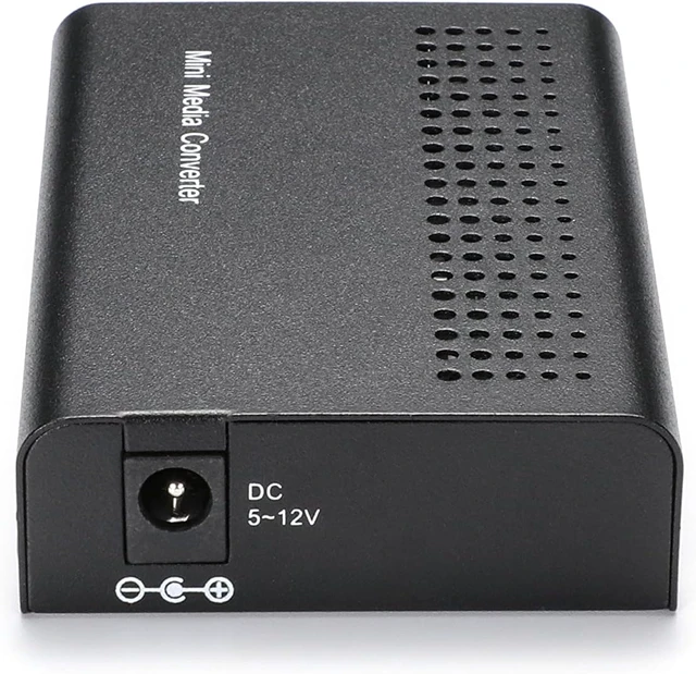 Alt view image 4 of 5 - Mini Unmanaged 1x 10/100/1000Base-T RJ45 to 1x 1000Base-X SFP Slot Gigabit Ethernet to Fiber Media Converter, AC 100V~240V or DC 5~12V Optional