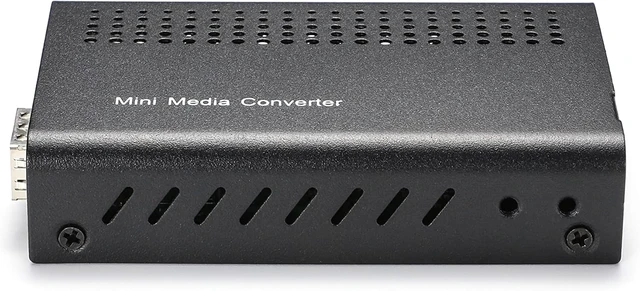 Alt view image 3 of 5 - Mini Unmanaged 1x 10/100/1000Base-T RJ45 to 1x 1000Base-X SFP Slot Gigabit Ethernet to Fiber Media Converter, AC 100V~240V or DC 5~12V Optional