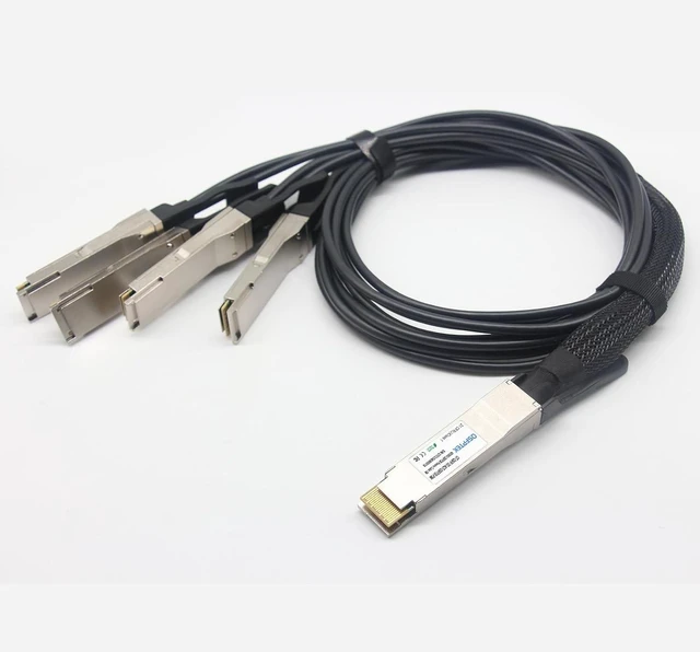 Main image of 400GBASE-CU DAC Cable 28AWG, 3m(9.84ft) QSFP-DD to 4 * 100G QSFP56 Breakout Passive Direct Attach Cable Compatible for Mellanox Switch, Router, Network Device