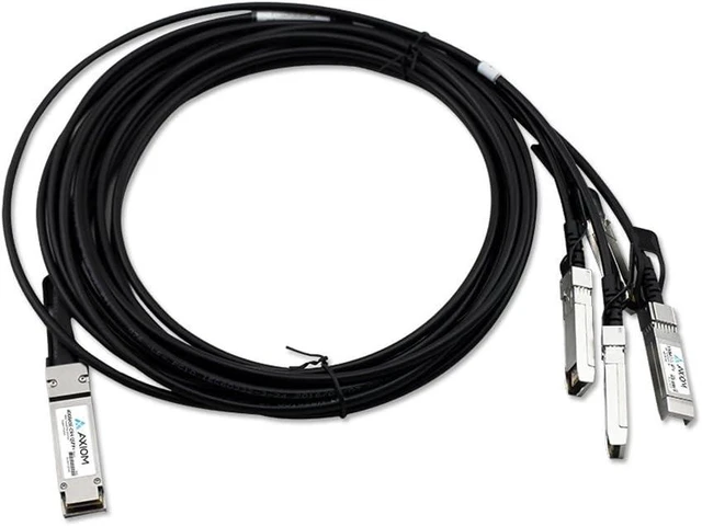 Main image of Axiom 40Gbase-Cr4 Qsfp+ to 4 10Gbase-Cu Sfp+ Passive Dac Avaya Compatible 1M