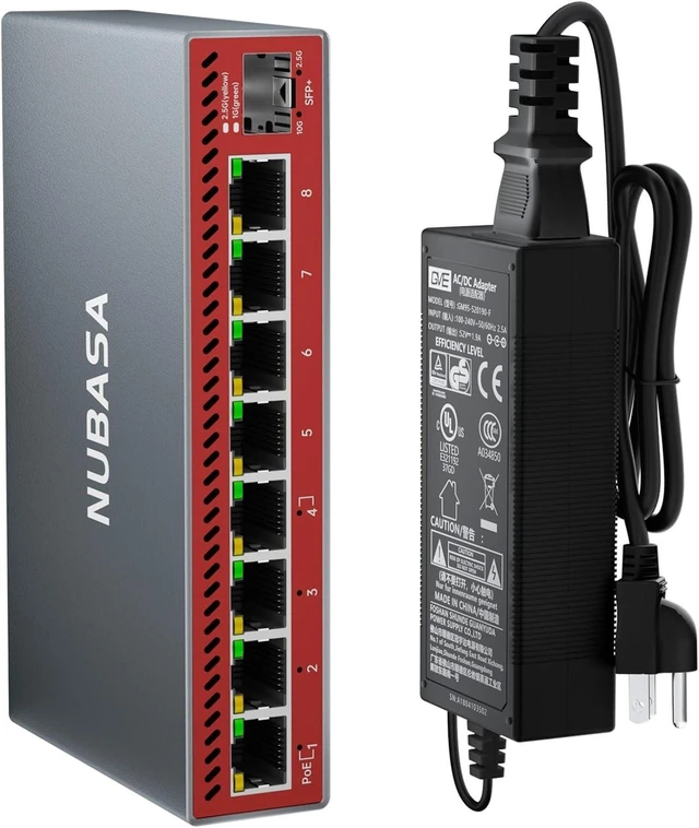 Main image of 2.5Gb PoE++ Switch, 4X 60W 802.3bt PoE Ports@96W, 4X 2.5G Data Ports