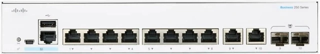 Main image of CBS250-8T-E-2G 8-Port PoE+ 2 x Combo Ports Smart Ethernet Managed Switch (New Sealed)