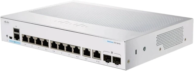 Alt view image 2 of 2 - CBS250-8T-E-2G 8-Port PoE+ 2 x Combo Ports Smart Ethernet Managed Switch (New Sealed)