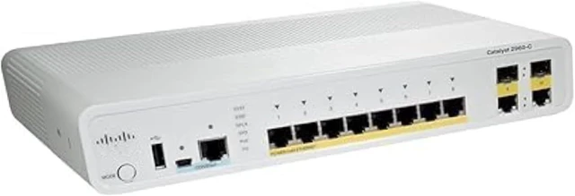 Main image of WS-C2960C-8TC-L 8-Port Gigabit Ethernet Switch with 2 SFP Ports, PoE+ Support, Layer 2, Managed (New Sealed)