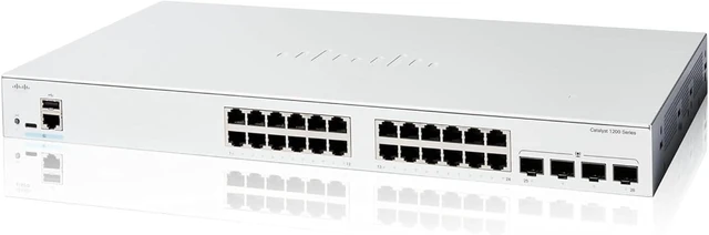 Main image of C1200-24T-4G 24-Port 4x1G SFP Uplinks 10 Gigabit Ethernet Switch (New Sealed)