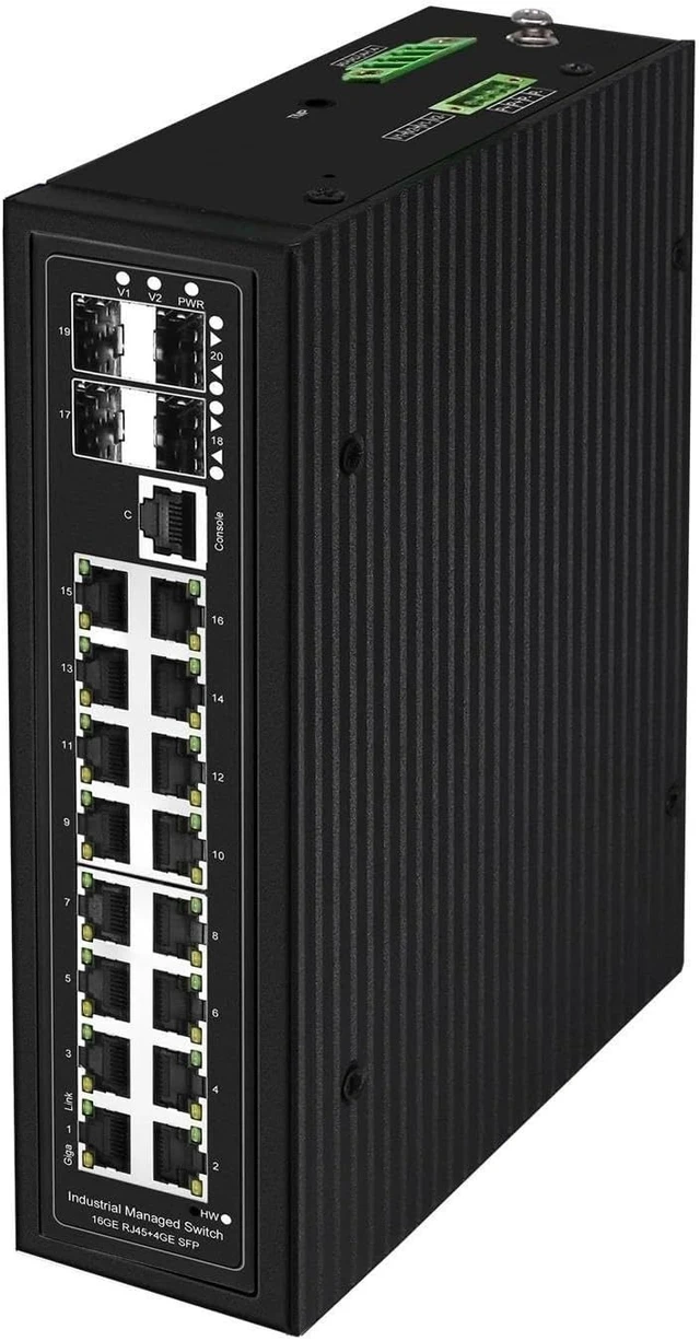 Alt view image 4 of 6 - L3 Managed 16 Ports Industrial Switch with 4*10G SFP+ uplink 802.3at/bt(Non POE)