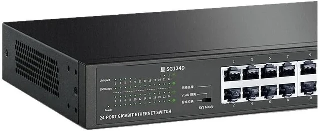 Alt view image 2 of 2 - 24-Port Gigabit PoE Switch , Internet Switch Managed Switch SG124D