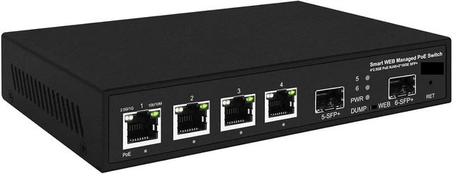 Alt view image 5 of 7 - 4 Ports 2.5Gps Web Managed Switch