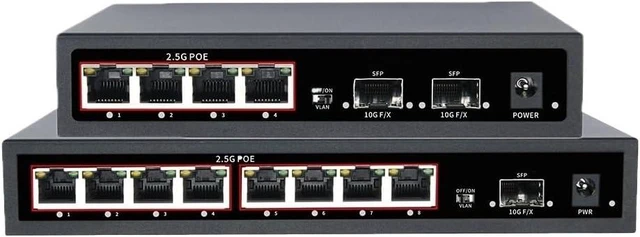 Main image of POE RJ45 Ethernet Switch 2.5Gbe 10G SFP+ Multi-gig Network Switch(4Port)