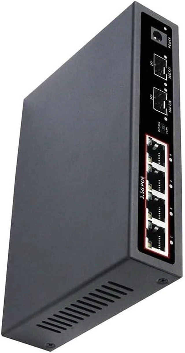 Alt view image 6 of 6 - POE RJ45 Ethernet Switch 2.5Gbe 10G SFP+ Multi-gig Network Switch(4Port)