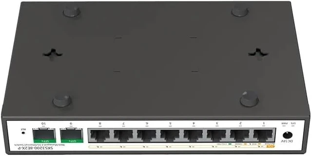 Alt view image 2 of 2 - 2.5G PoE+ Simple Managed Network Switch Support DHCP 2-Port 10G SFP+ 100W(with EU Plug)