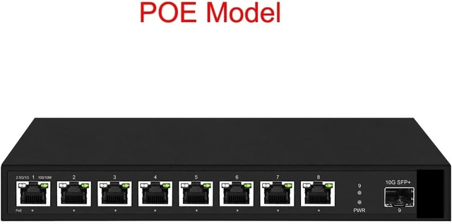 Alt view image 2 of 6 - Multi-gigabit 8 Ports 2.5Gbe POE Switch(with 120w Adapter)