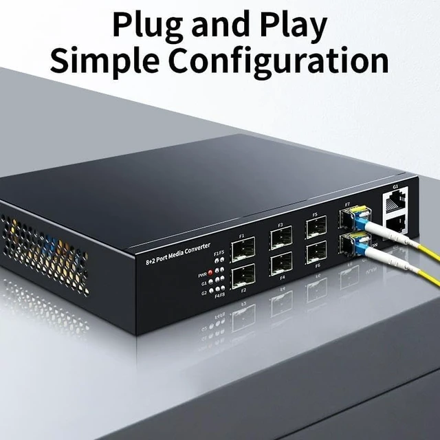 Alt view image 5 of 6 - Gigabit Media 8 SFP Port 2 Rj45 Port 1000Mbps Optical Fiber Switch