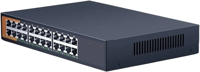 Alt view image 3 of 3 - 1 PCS 24-Port Gigabit Ethernet Switch, unmanaged, -and-Play(Switch with EU Plug)