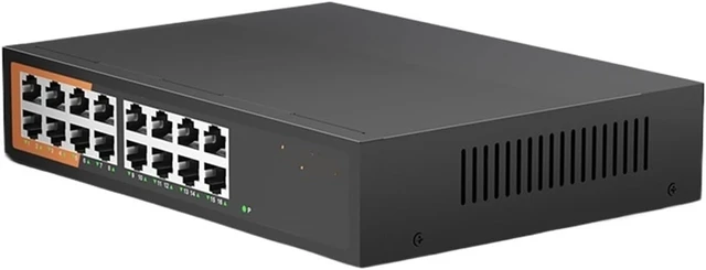 Alt view image 2 of 3 - 1 PCS 16-Port Gigabit Ethernet Switch, unmanaged, -and-Play(Switch with US Plug)