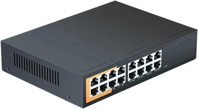 Alt view image 3 of 3 - 1 PCS 16-Port Gigabit Ethernet Switch, unmanaged, -and-Play(Switch with US Plug)