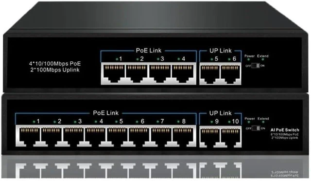 Main image of 4/8Port Ethernet Switch IEEE802.3af/at Solar Powered 12V-48V DC(with SFP Port)