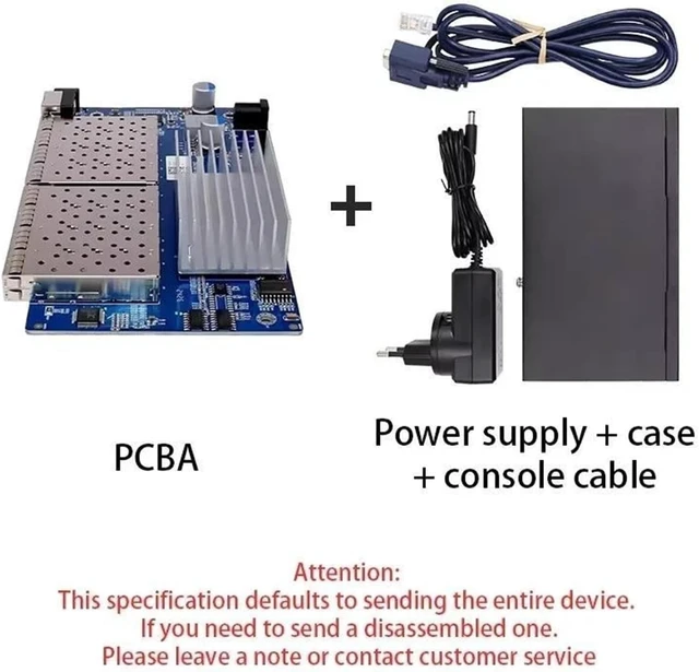 Alt view image 2 of 6 - 8 10-Gigabit SFP+ Ports L3 Managed Network Switch Support(Complete Machine)