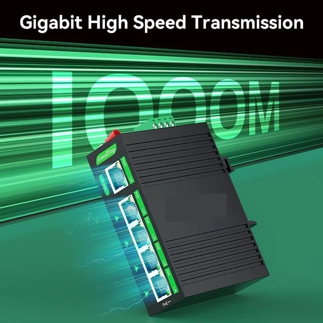Alt view image 3 of 7 - Industrial POE Switch 5 Port Gigabit Switch