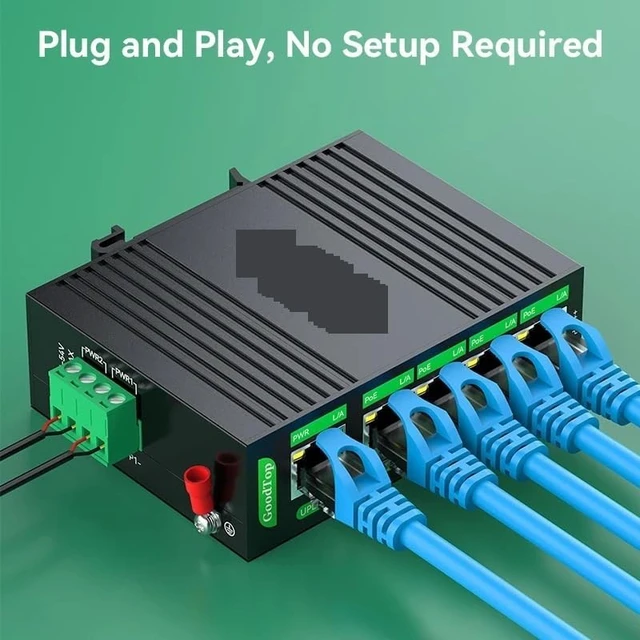 Alt view image 6 of 7 - Industrial POE Switch 5 Port Gigabit Switch