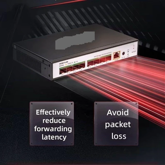 Alt view image 3 of 4 - 10G Switch Layer 3 Network Managed Fiber Optic Switch 10G Networking