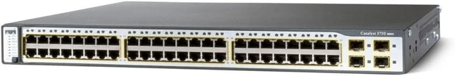 Main image of WS-C3750-48PS-S 48-Port 10/100 PoE Layer 3, 4 SFP Uplinks Managed Switch (New Sealed)