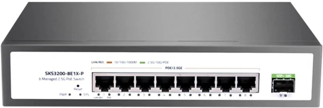 Main image of SKS3200-8E1X-P 8-Port 2.5G PoE Managed Switch with 10G SFP