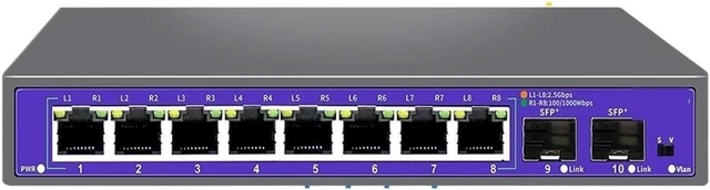 Main image of 5 8 Port 2.5G Ethernet Switch None-POE Network Switch with 2*10G SFP(K0802WS)