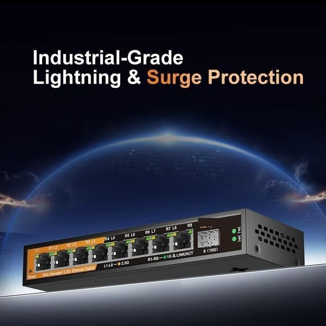 Alt view image 2 of 4 - KP-9000-9XHML-X 2.5Gb Managed Switch with 8-Port 2.5Gb Ethernet
