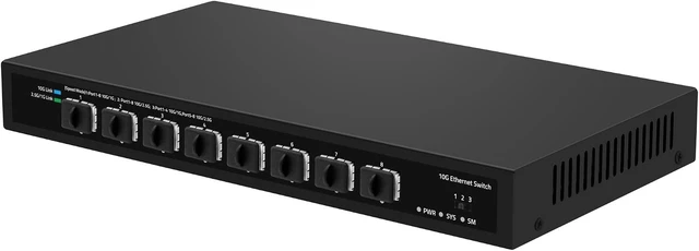 Alt view image 5 of 6 - 10Gbe SFP+ Ethernet Switch 8 Port 10000Mbps Optical SFP
